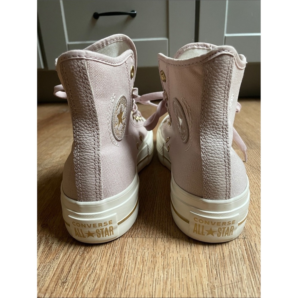 Converse Chuck Taylor All Star Lift High Top Pink Gold Platform Sneakers A10431C - Picture 5 of 13